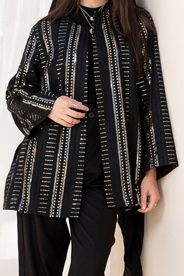 مانتو سوزن دوزی مشکی