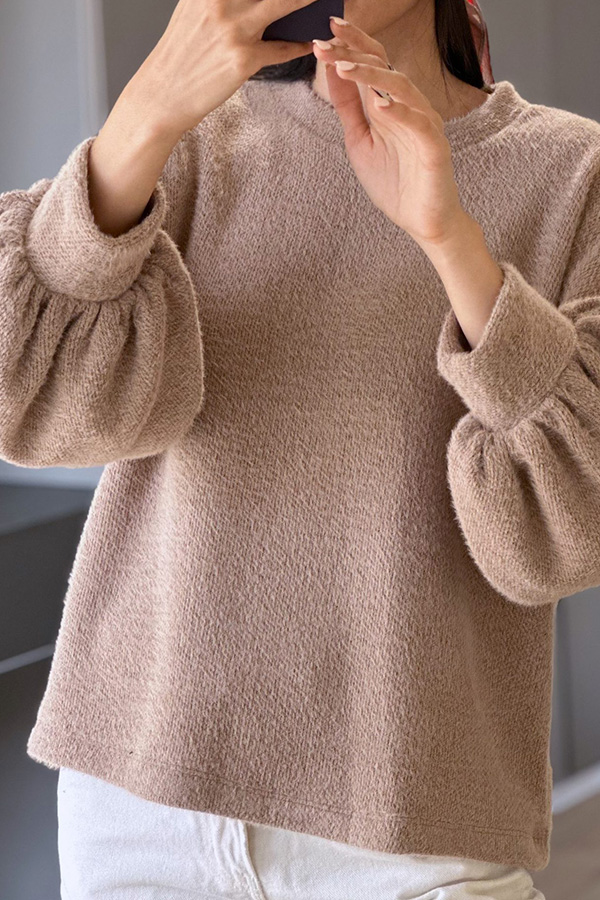 بلوز پشمی نسکافه ای