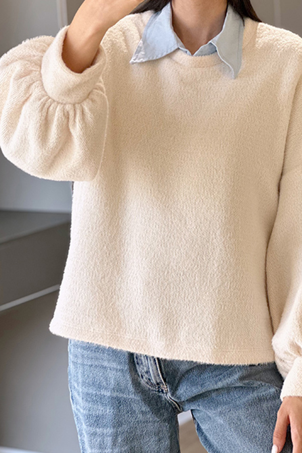 بلوز پشمی کرم