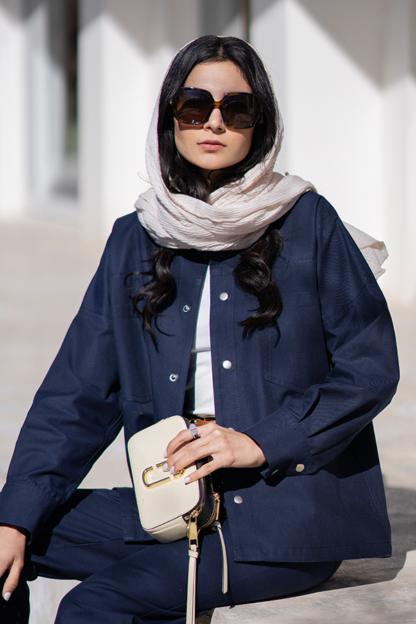 کت کتان سرمه ای