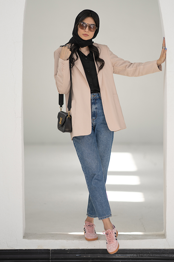 کت لینن صورتی