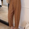 شلوار پلیسه قهوه ای