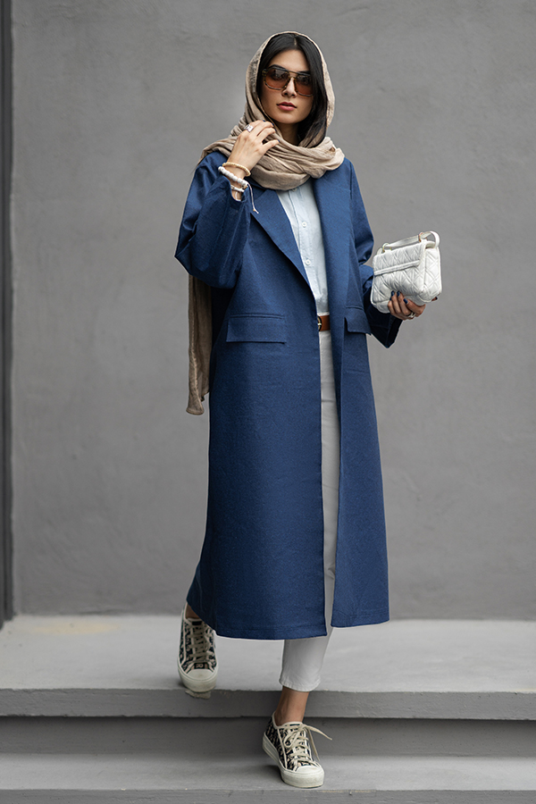 مانتو سرمه ای