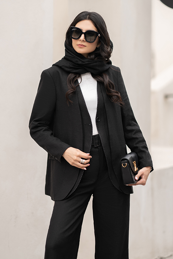 کت لینن مشکی