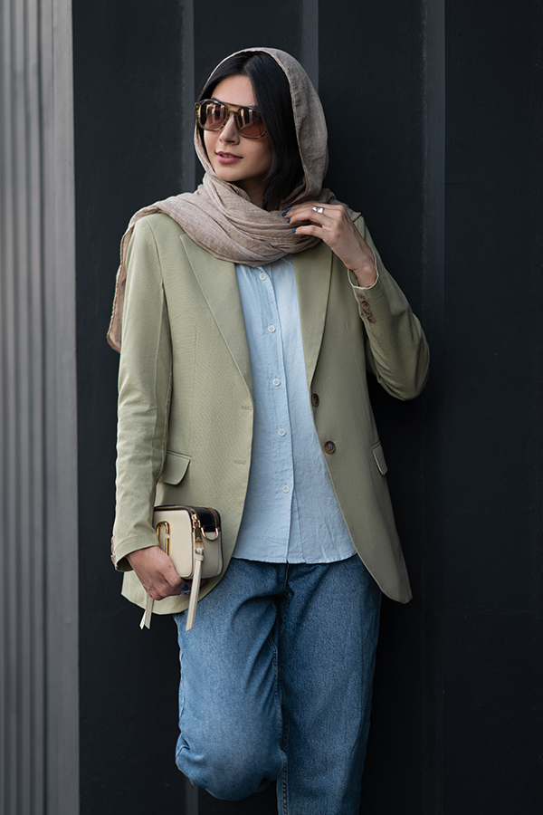 کت لینن سبز