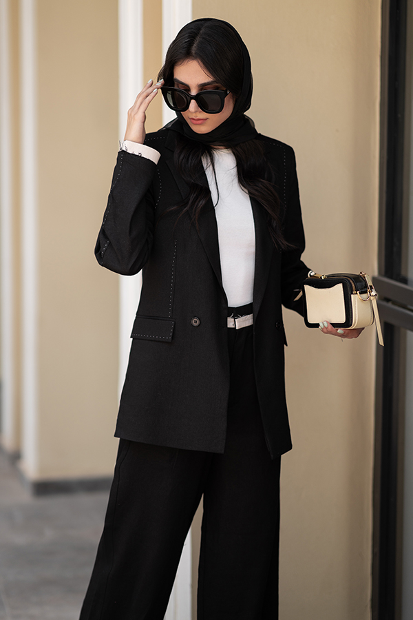 کت لینن مشکی