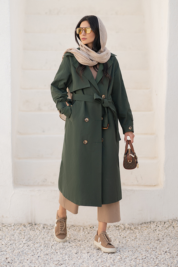 ترنچ کت سبز