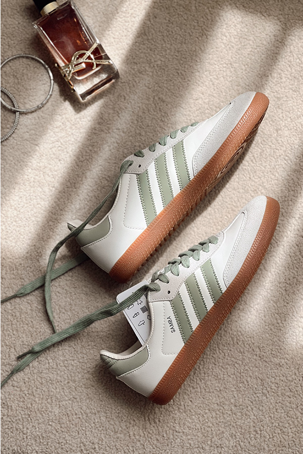 کتونی سامبا سفید سبز