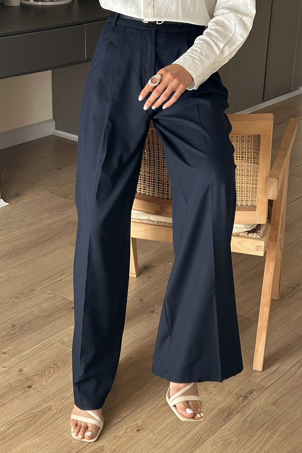 شلوار سرمه ای زنانه ترک