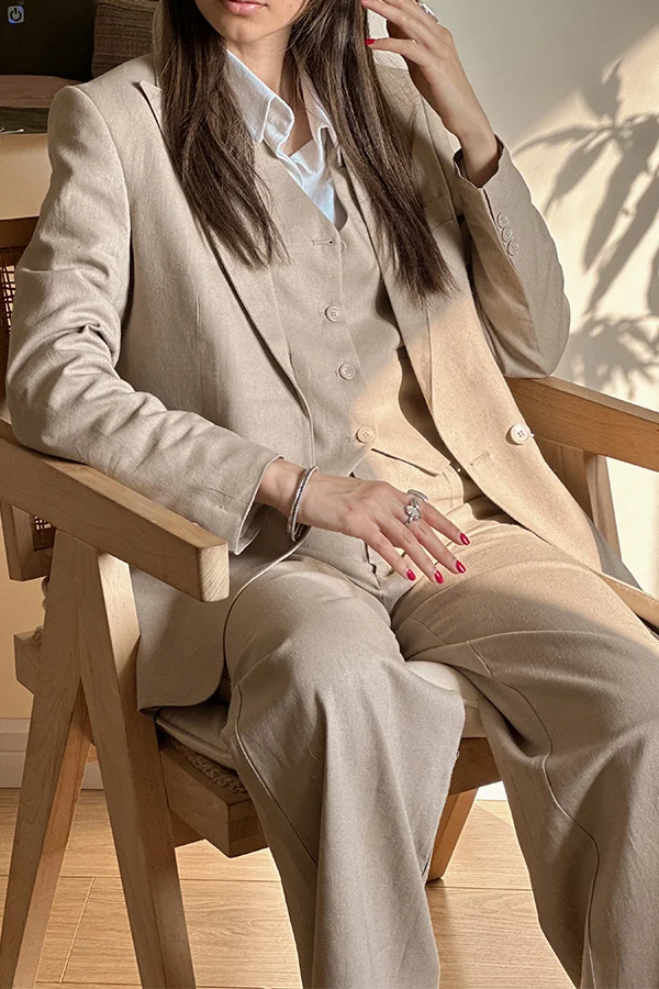 کت لینن کوتاه