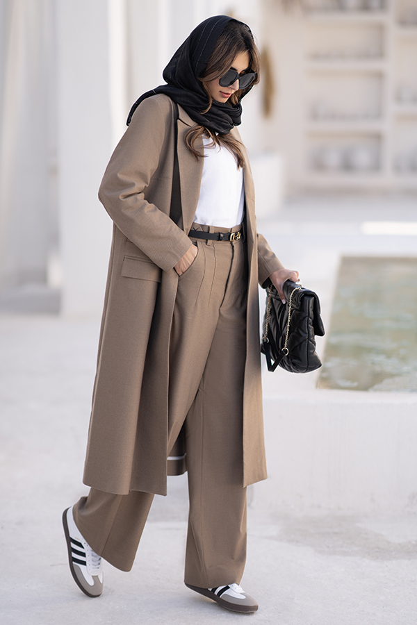 شلوار گاباردین موکا