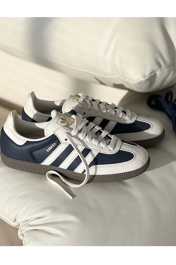 کتونی آدیداس سامبا سرمه ای سفید