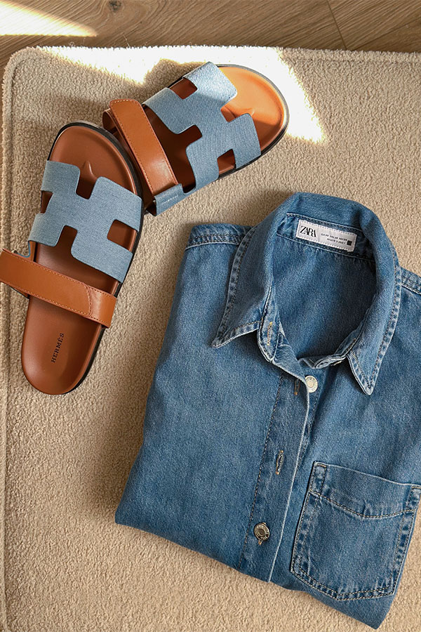 zara شومیز جین کراپ