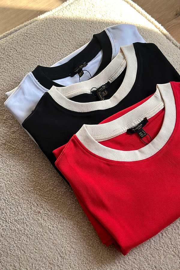 تیشرت سفید مشکی