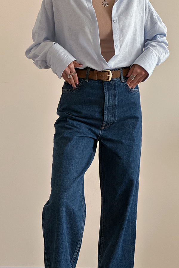 شلوار جین سرمه ای