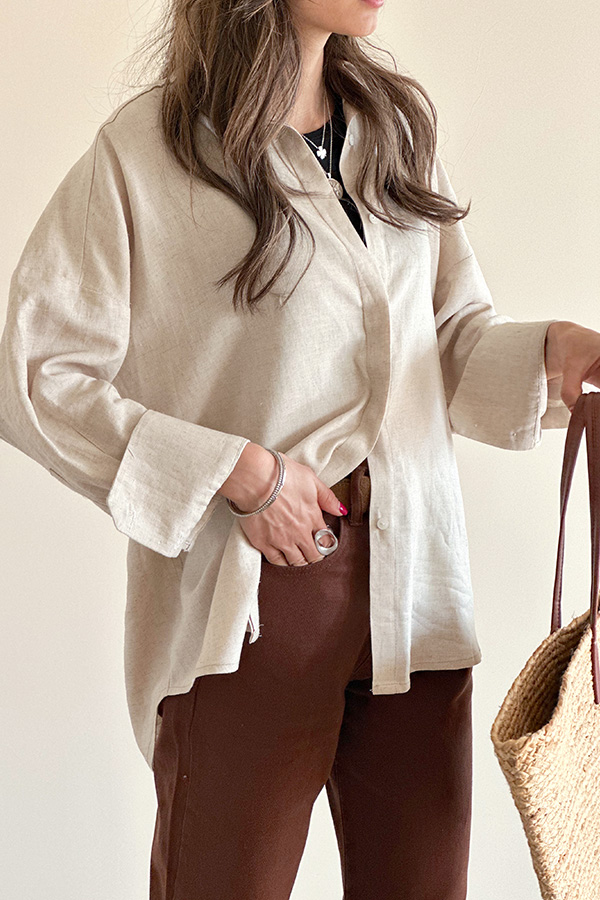 شومیز لینن نچرال