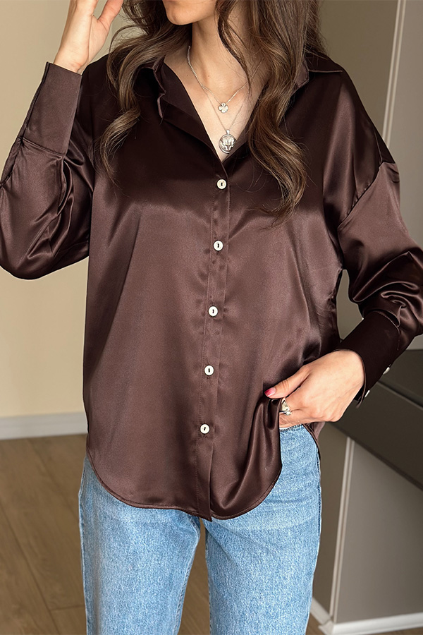 شومیز قهوه ای ترک