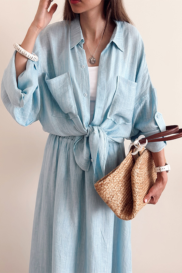 ست شومیز و دامن زنانه آّبی