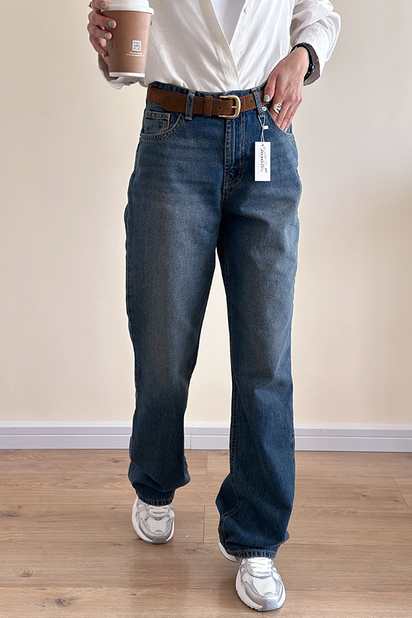 شلوار جین سرمه ای ترک زنانه