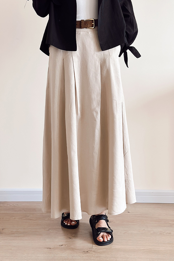 دامن لینن کرم