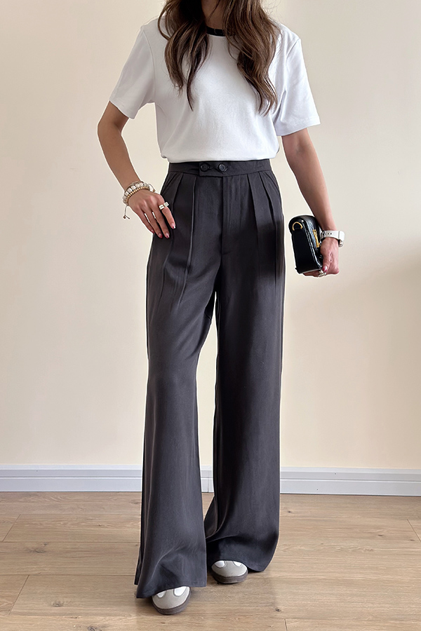 شلوار پارچه ای راحت ذغالی