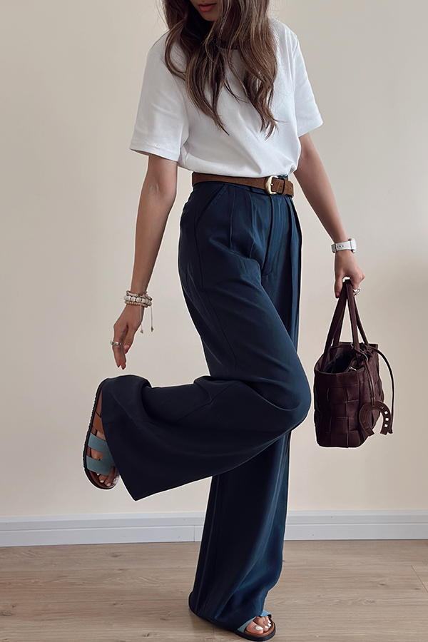 شلوار پارچه ای راحت سرمه ای