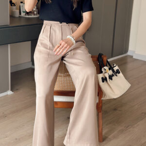 شلوار پارچه ای راحت کرم
