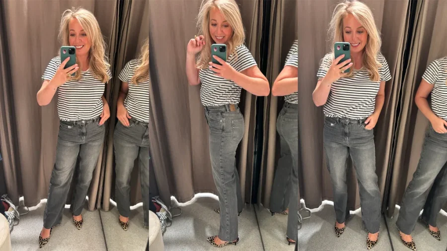 شلوار جین Z1975 مدل راسته با فاق بلند