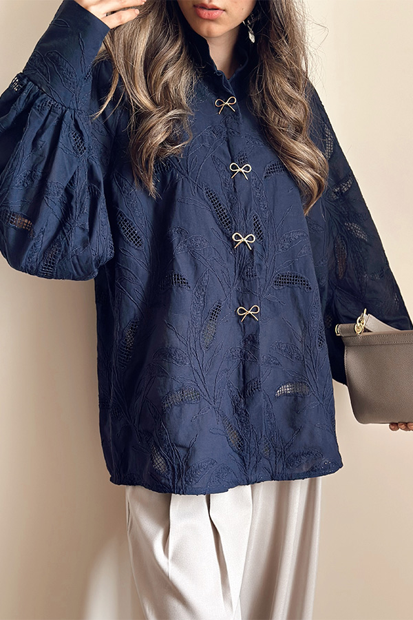 شومیز vip سرمه ای مرتا