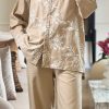 شلوار لینن کرم زنانه