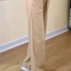 شلوار لینن کرم زنانه