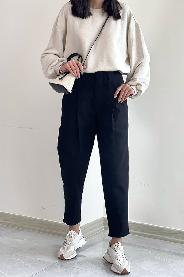 شلوار کتان مشکی زنانه