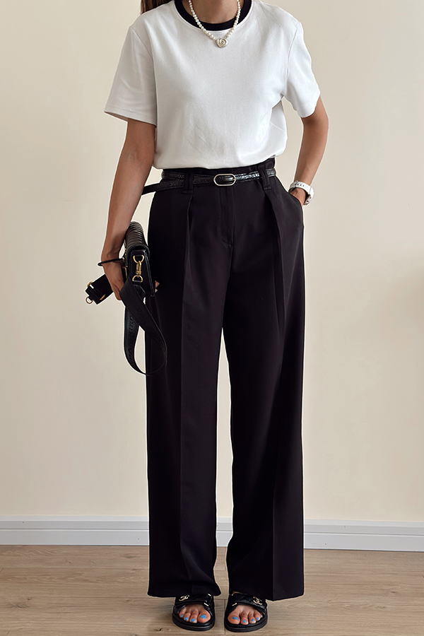 شلوار کمربند دارمشکیQuzu