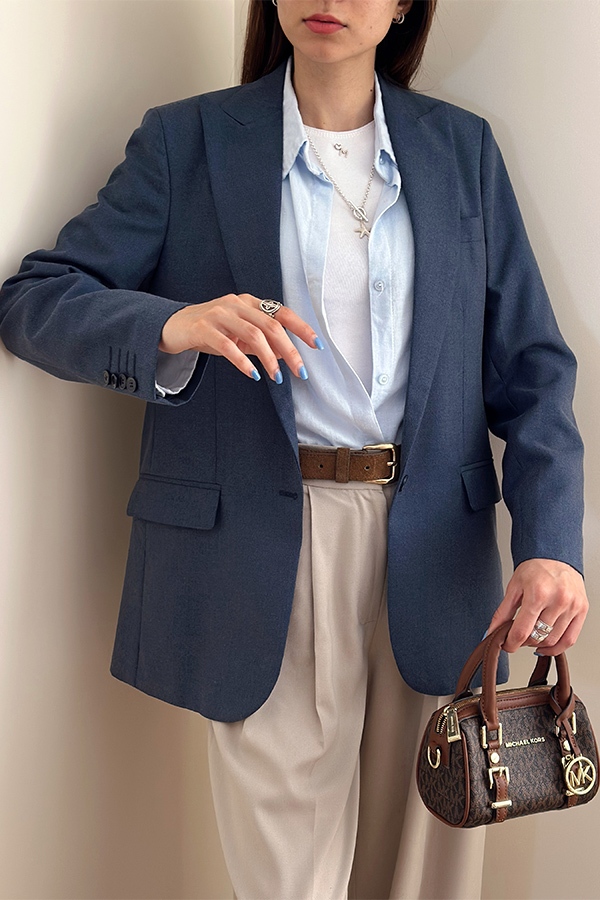 کت فاستونی آبی_سرمه ای