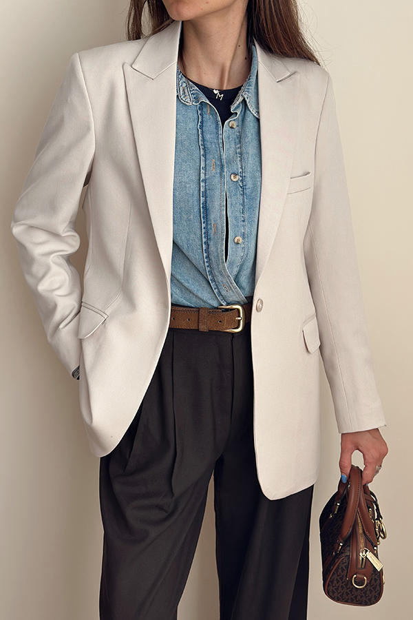 کت گاباردین زنانه کرم