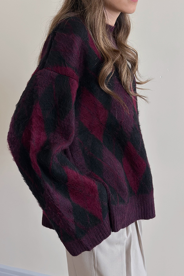 بافت ترک زنانه مشکی زرشکی