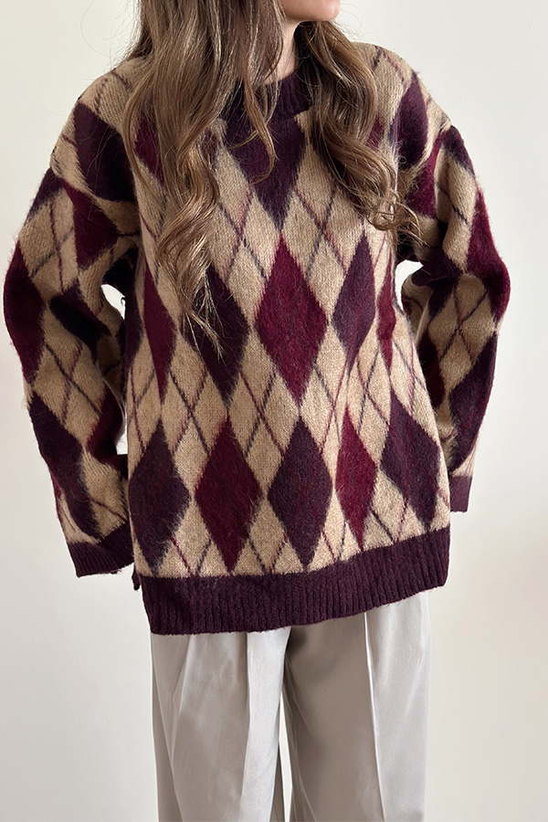 بافت ترک زنانه کرم زرشکی