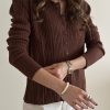 بلوز بافت دکمه دار ترک QUSTYLE قهوه ای