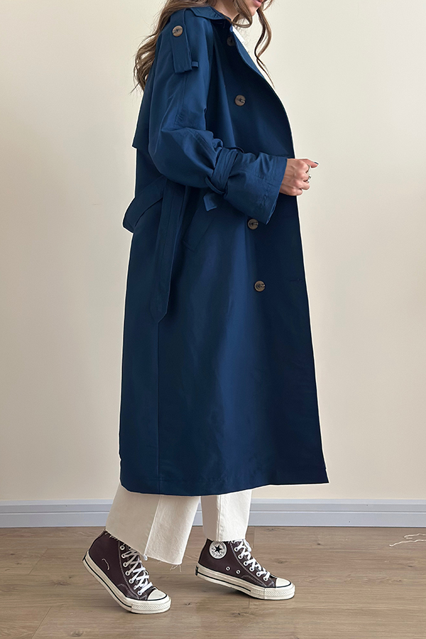 ترنچ کت زنانه سرمه ای مرتا