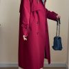 ترنچ کت زنانه قرمز مرتا
