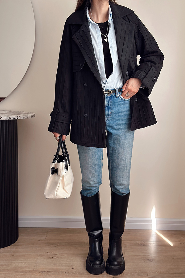 ترنچ کت زنانه مشکی