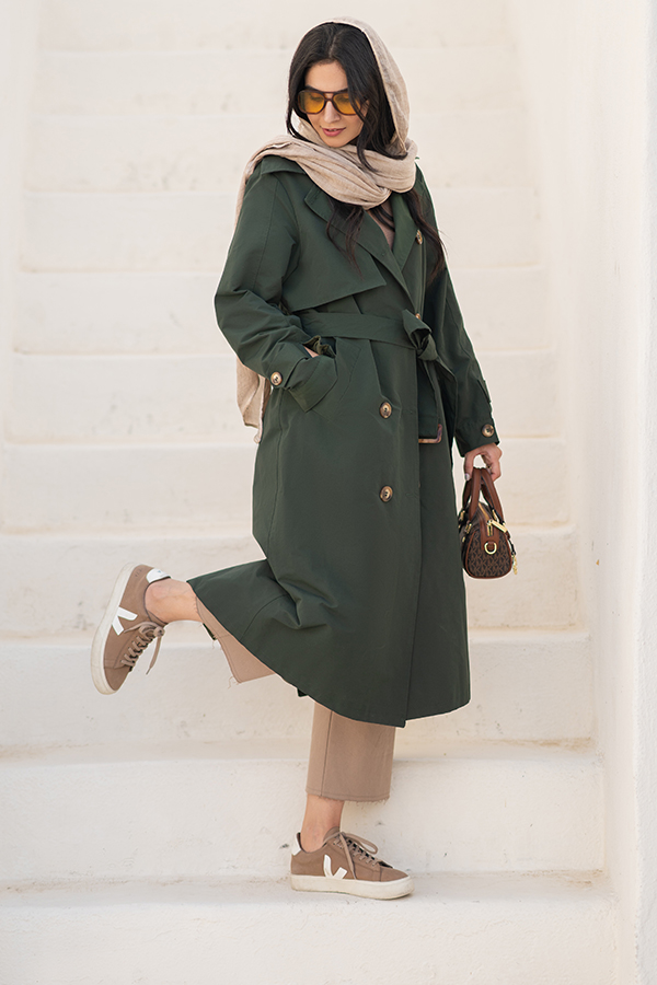 ترنچ کت سبز