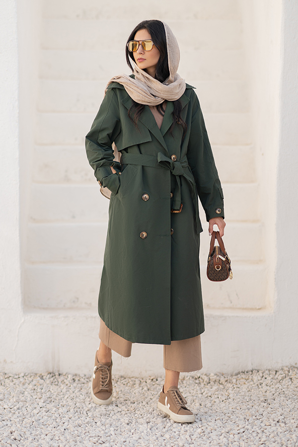 ترنچ کت سبز