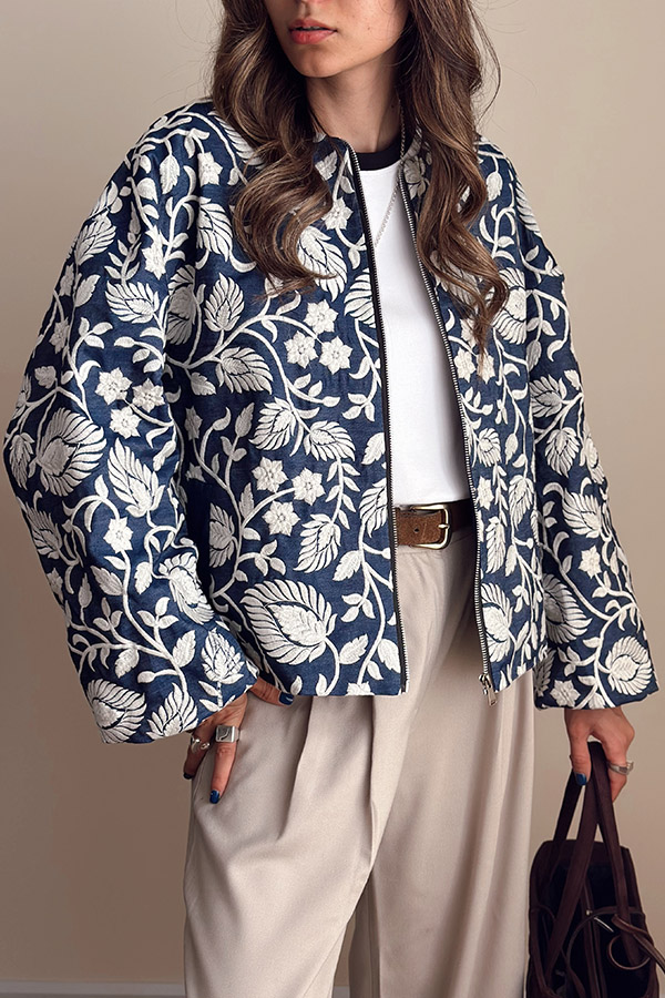 جکت جین گلدوزی مرتا