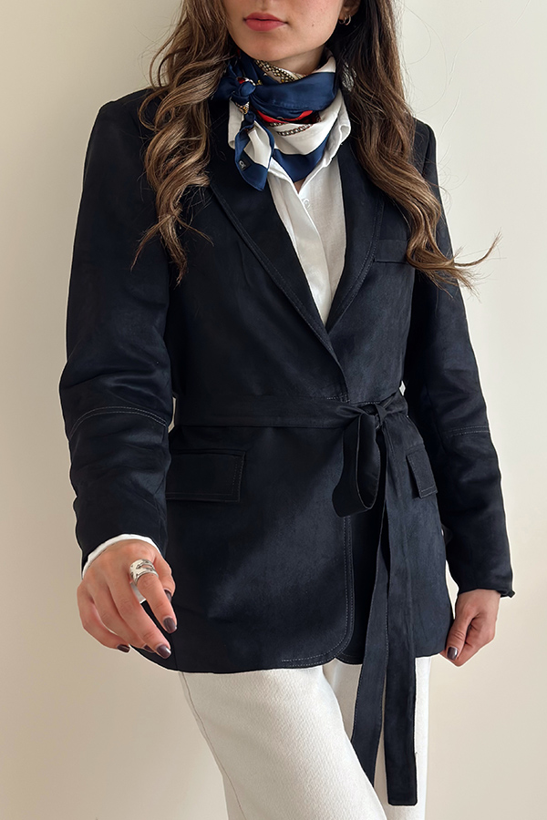 کت سوییت جیر کره ای سرمه ای