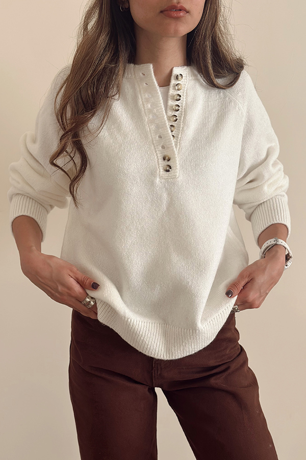 بلوز بافت minimal ( کرم روشن )