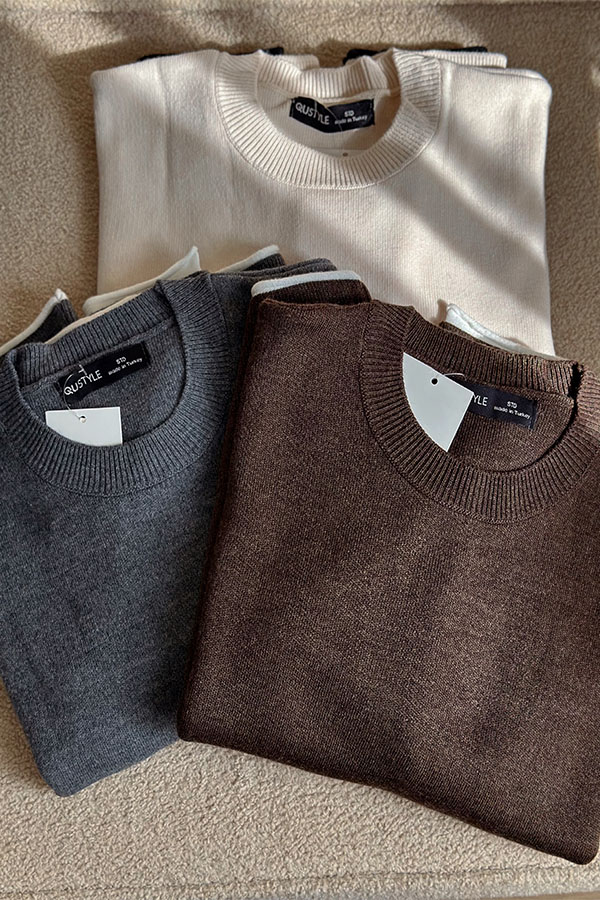 بلوز بافت تزک زنانه قهوه ای