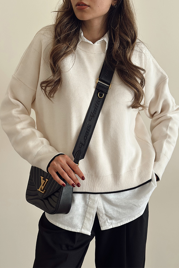 بلوز بافت تزک زنانه کرم