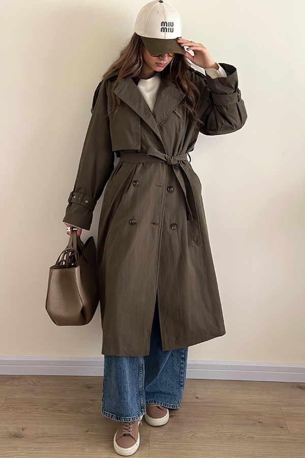 ترنچ کت بلند زنانه مرتا