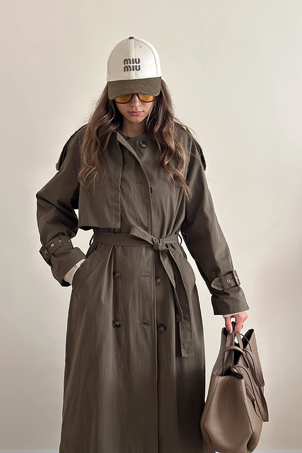 ترنچ کت بلند زنانه مرتا